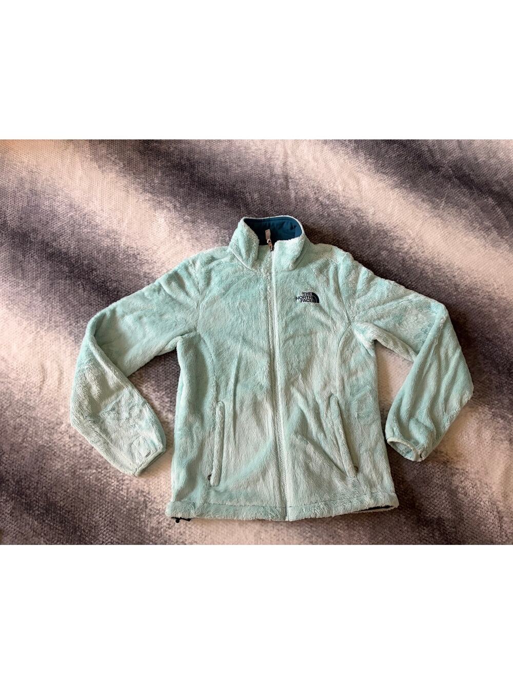 The North Face Women's Osito Fleece Full Zip Jacket Aqua Blue Size Small Outdoor